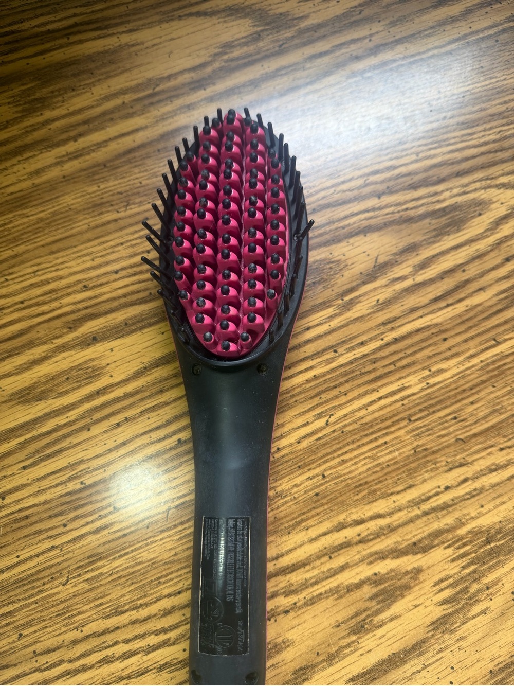 Simply straight Pink and Black Heated Straightening Brush